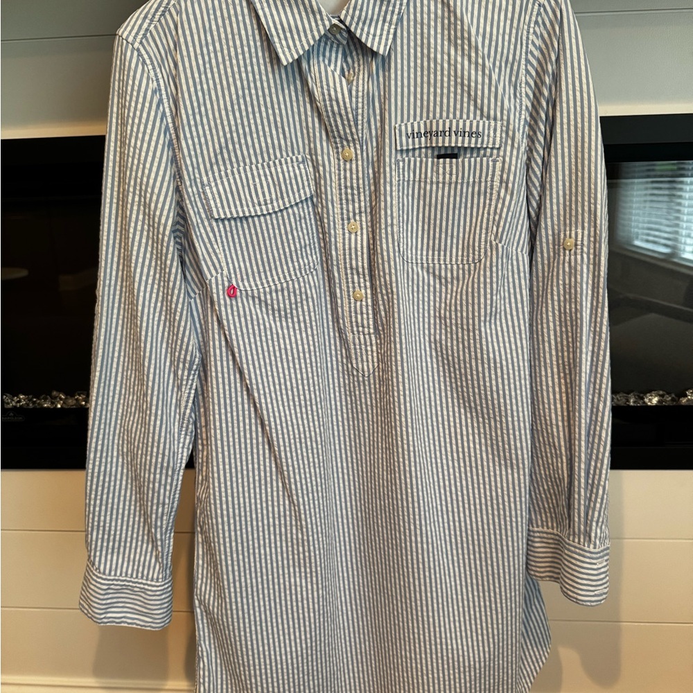 Vineyard Vines Blue and White Swim Coverup